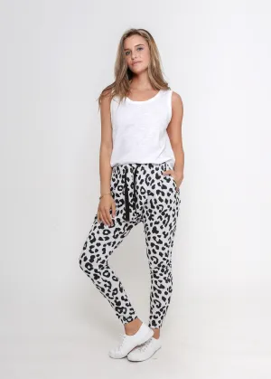 Billie Joggers - Marle/Black Leopard