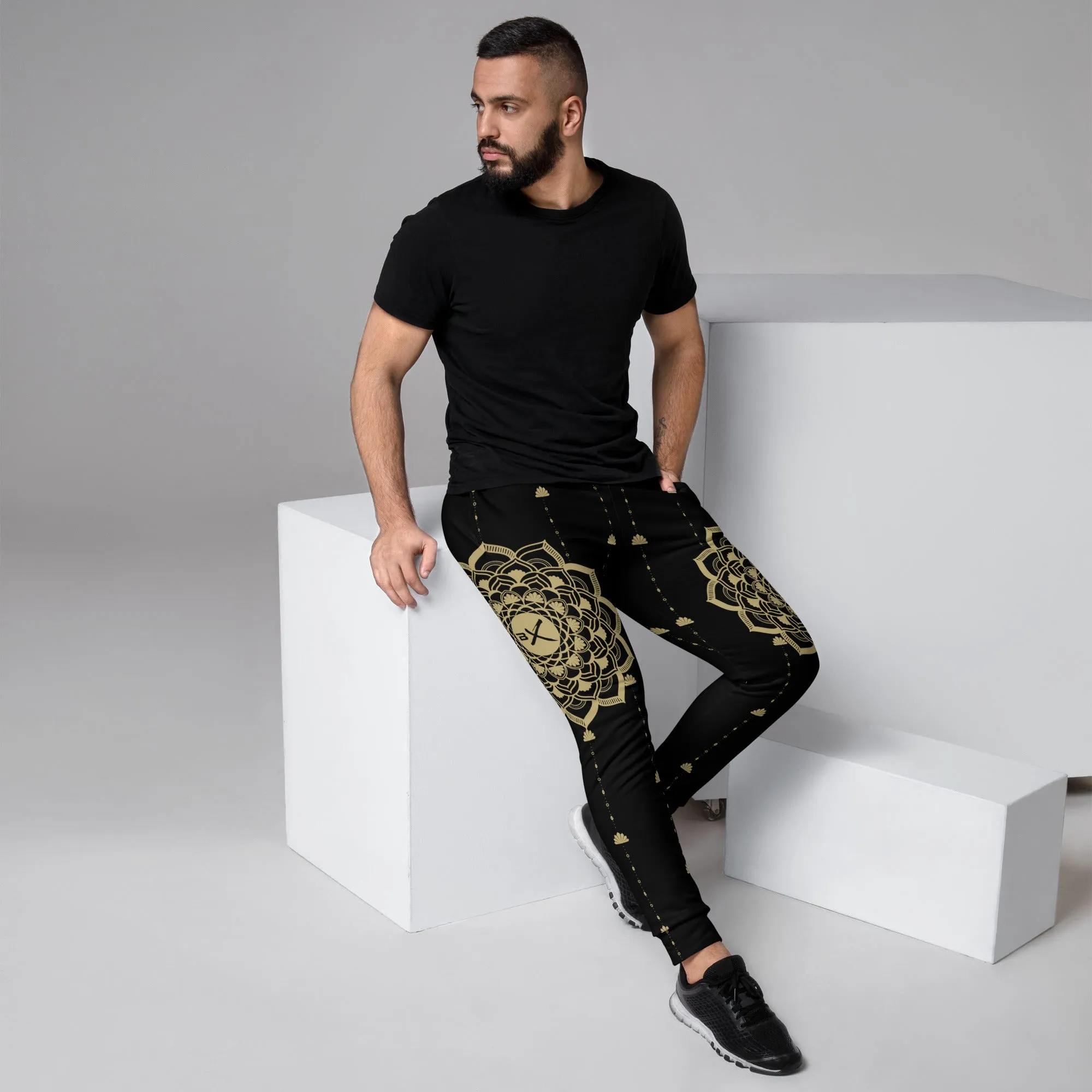 Black Mandala Men's Joggers