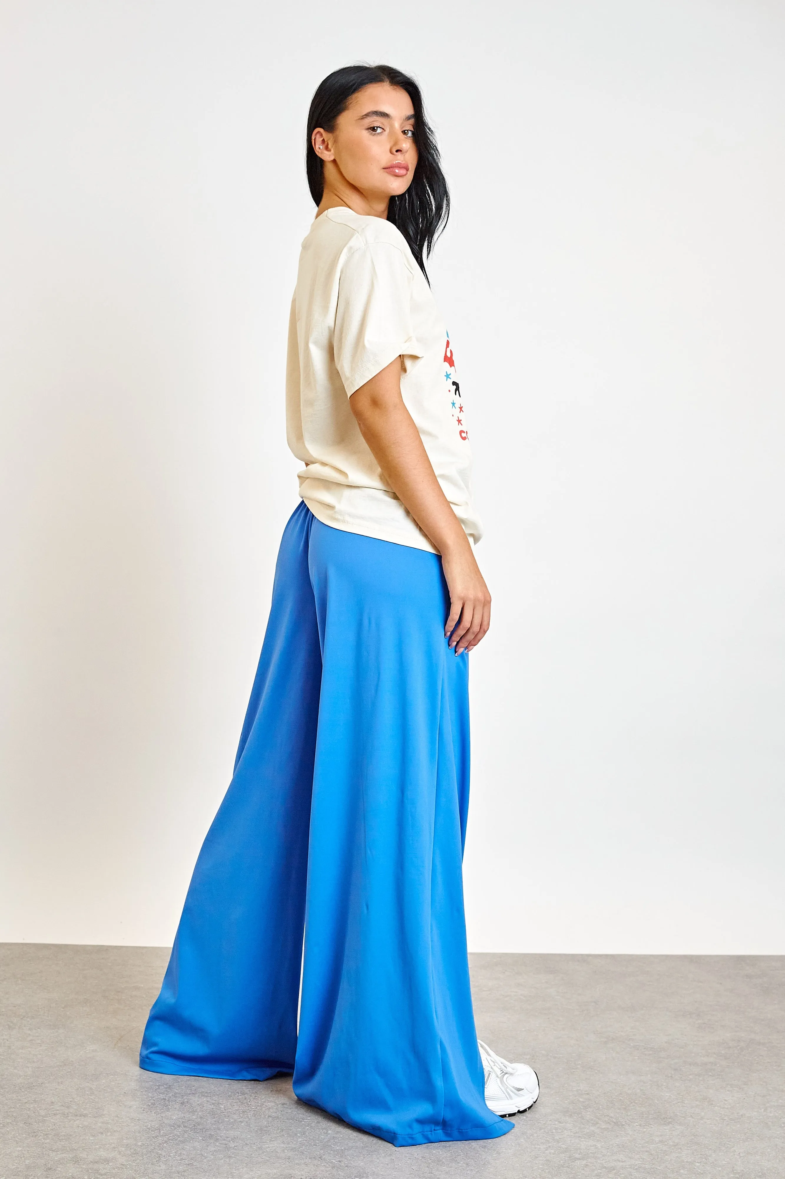Daisy Street Sporty Blue Wide Leg Joggers