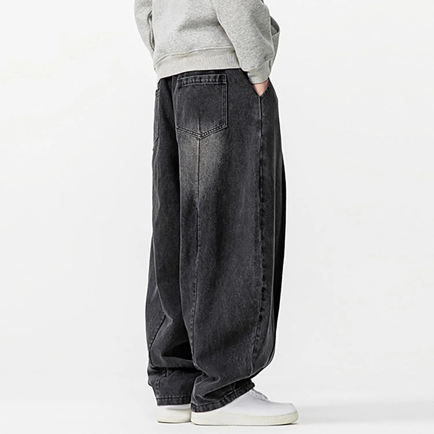 Denim Pants for Mens Fall Summer Vintage Harem Western Flare Wide Leg Pants Man 2025 Fashion