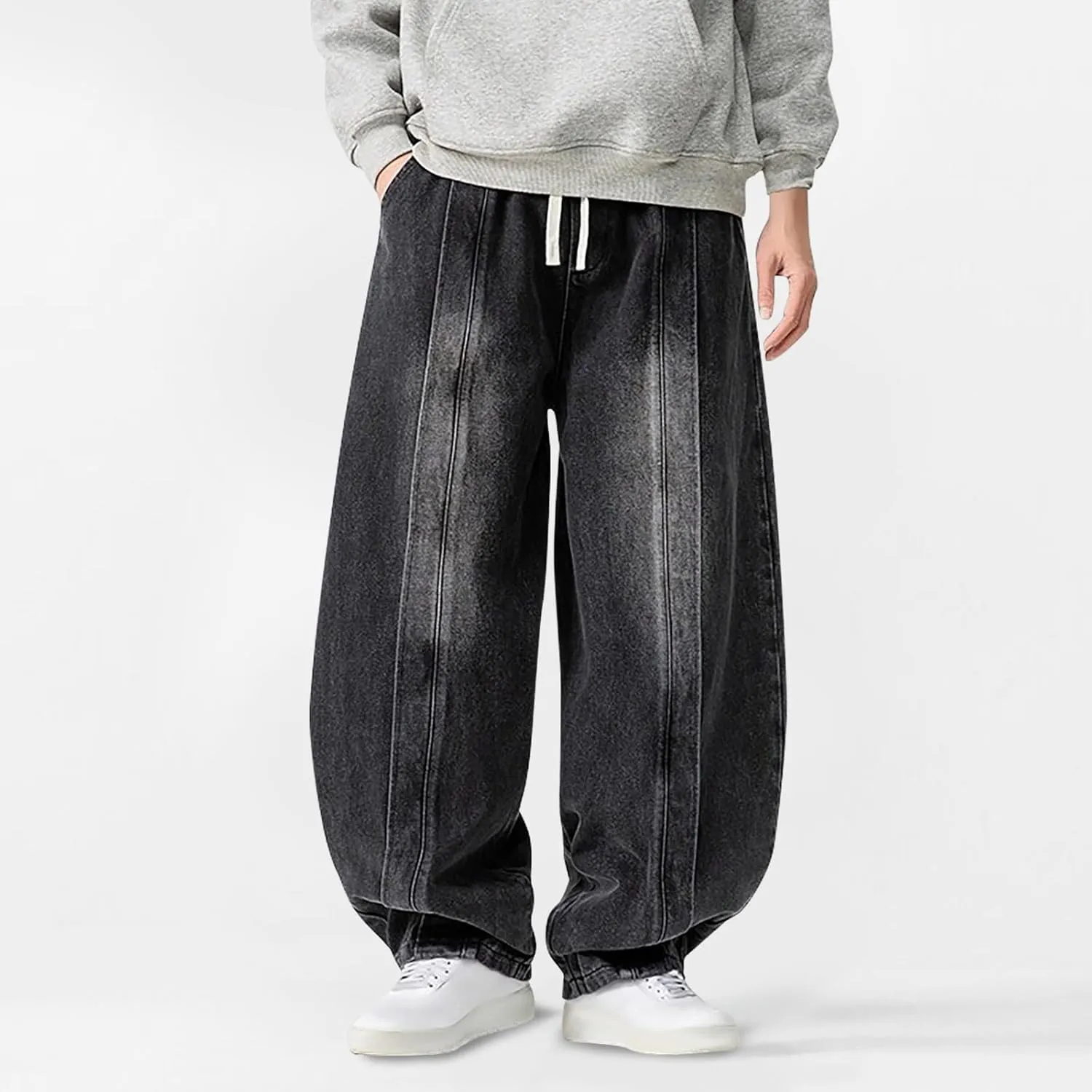 Denim Pants for Mens Fall Summer Vintage Harem Western Flare Wide Leg Pants Man 2025 Fashion