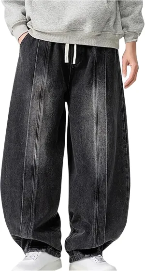 Denim Pants for Mens Fall Summer Vintage Harem Western Flare Wide Leg Pants Man 2025 Fashion