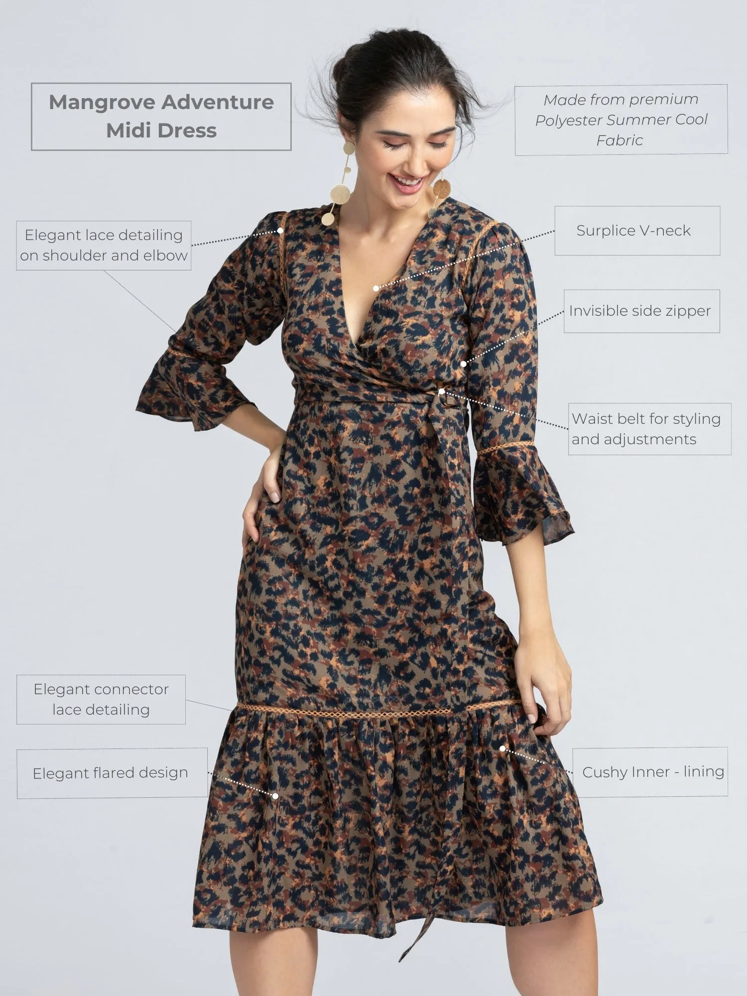 Mangrove Adventure Midi Dress
