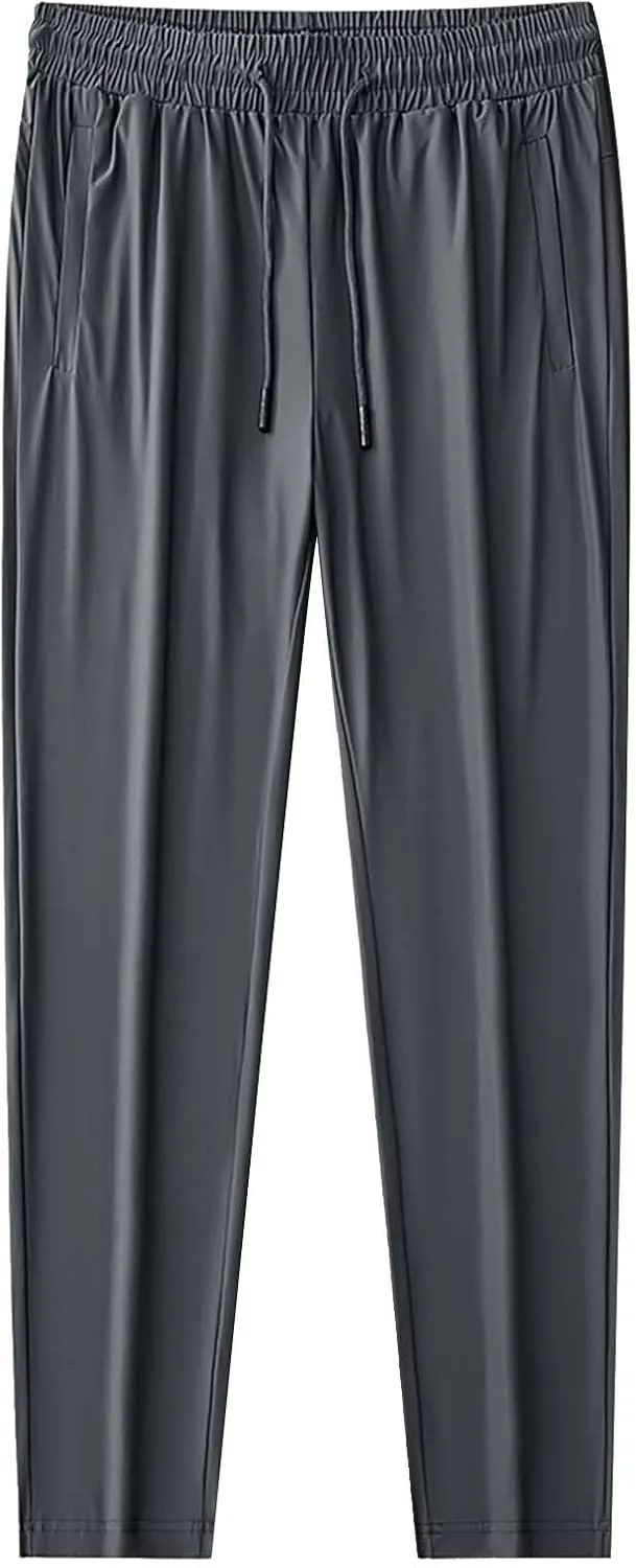 Mens Golf Pants Stretch Relaxed Fit Lightweight Hiking Pants Breathable Quick Dry Camping Fishing Athletic Joggers
