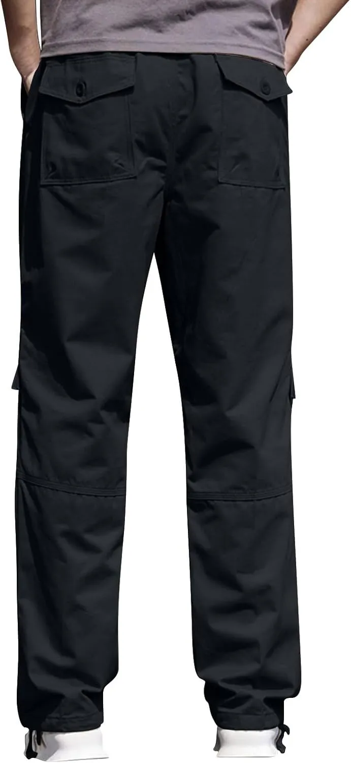 Mens Pants Cargo Joggers Lightweight Cargo Sweatpants Stretch Waistband Workout Joggers Outdoor Athletic Hiking Pants