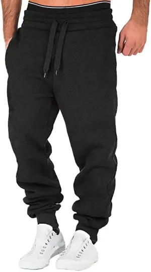 Mens Workout Cargo Sweatpants Cargo Pants Sports Sweats Casual Trousers Heavyweight Fleece Sweatpants with Pockets