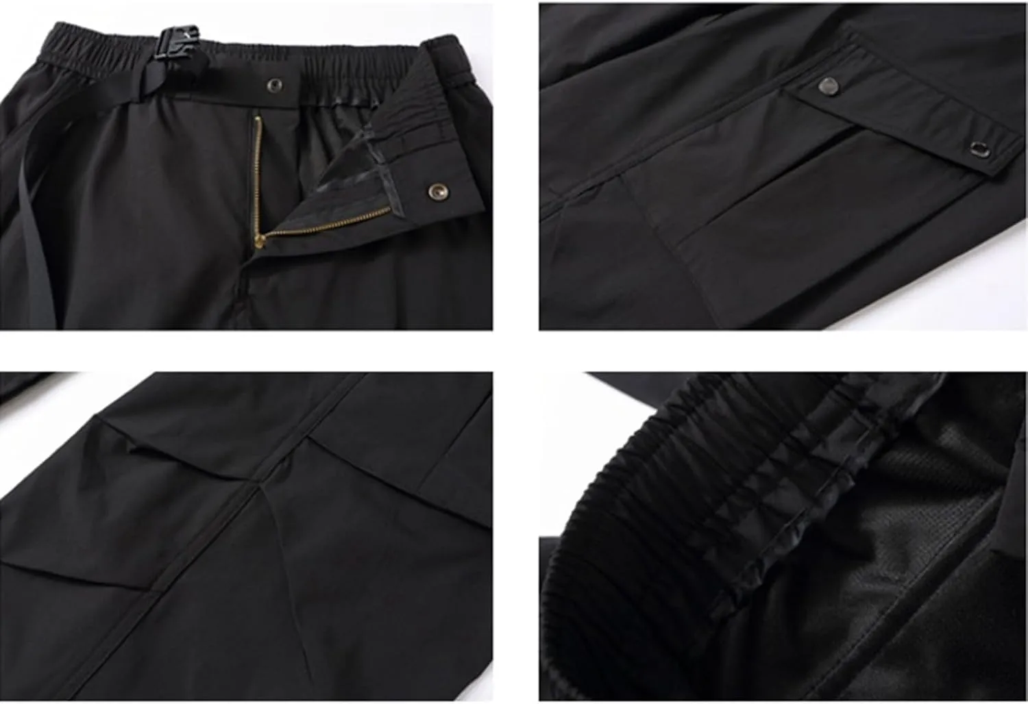 MIDOO Cargo Pants for Men Slim Fit Casual Joggers Pants Stretch Drawstring Elastic Waist Tapered Leg Sweatpants with Pockets