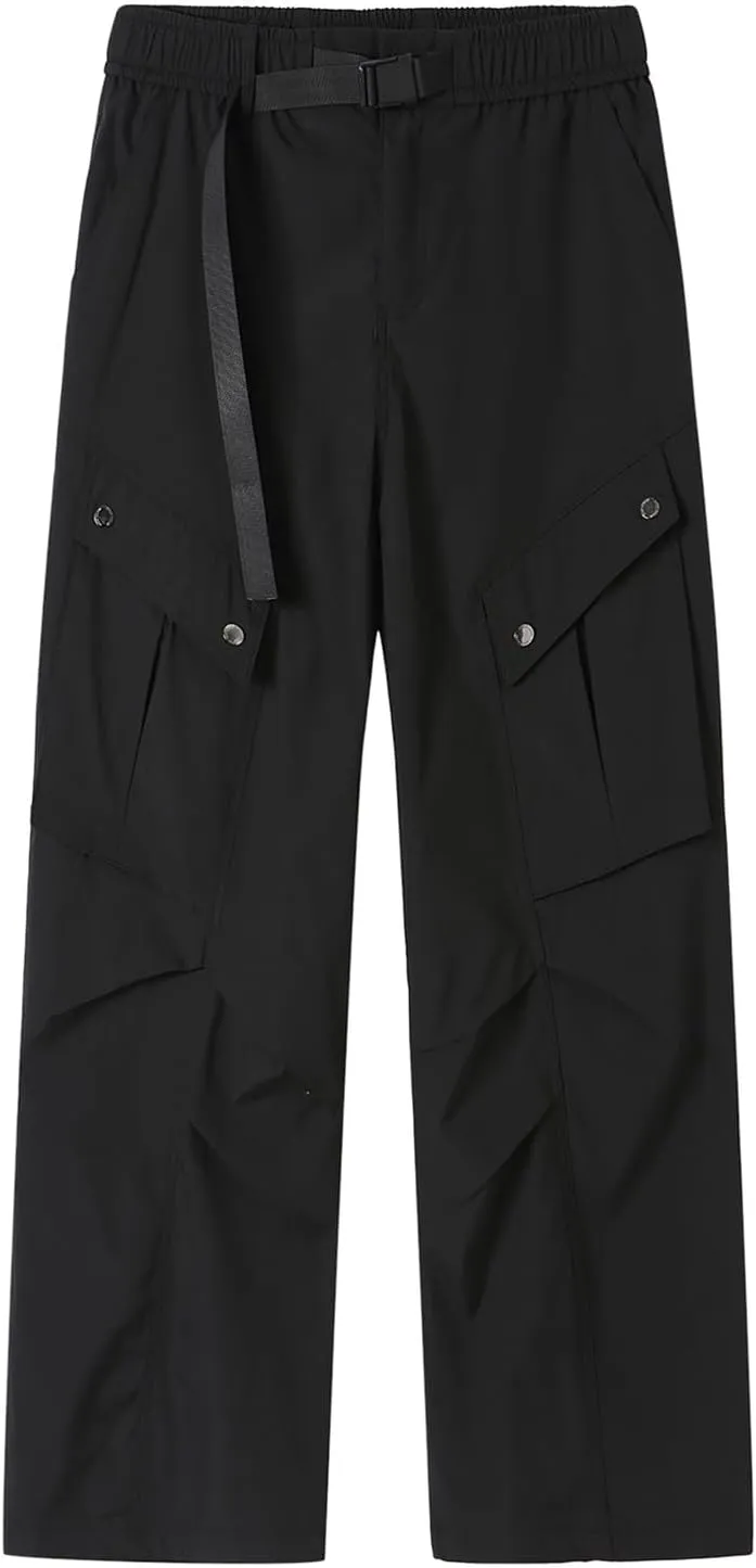 MIDOO Cargo Pants for Men Slim Fit Casual Joggers Pants Stretch Drawstring Elastic Waist Tapered Leg Sweatpants with Pockets