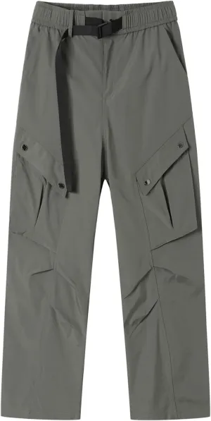MIDOO Cargo Pants for Men Slim Fit Casual Joggers Pants Stretch Drawstring Elastic Waist Tapered Leg Sweatpants with Pockets