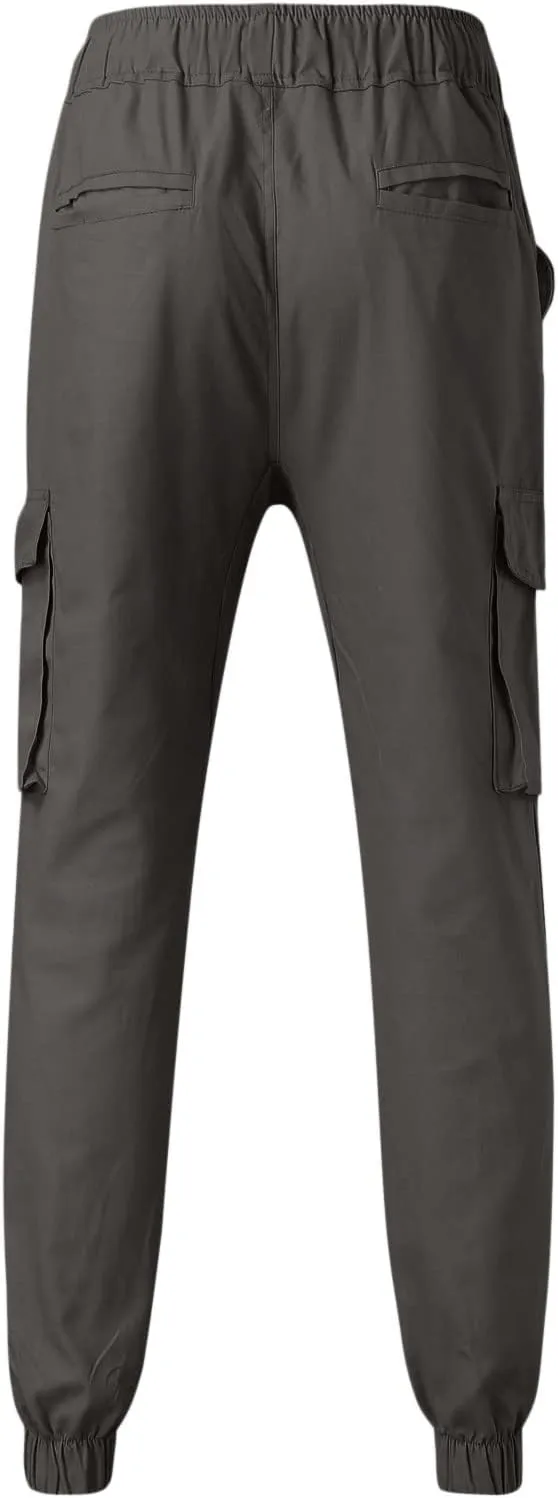 MIDOO Mens Cargo Pant Slim Fit Casual Lightweight Jogger Loose Sweatpants Stretch Work Fishing Travel Outdoor Pant Overalls