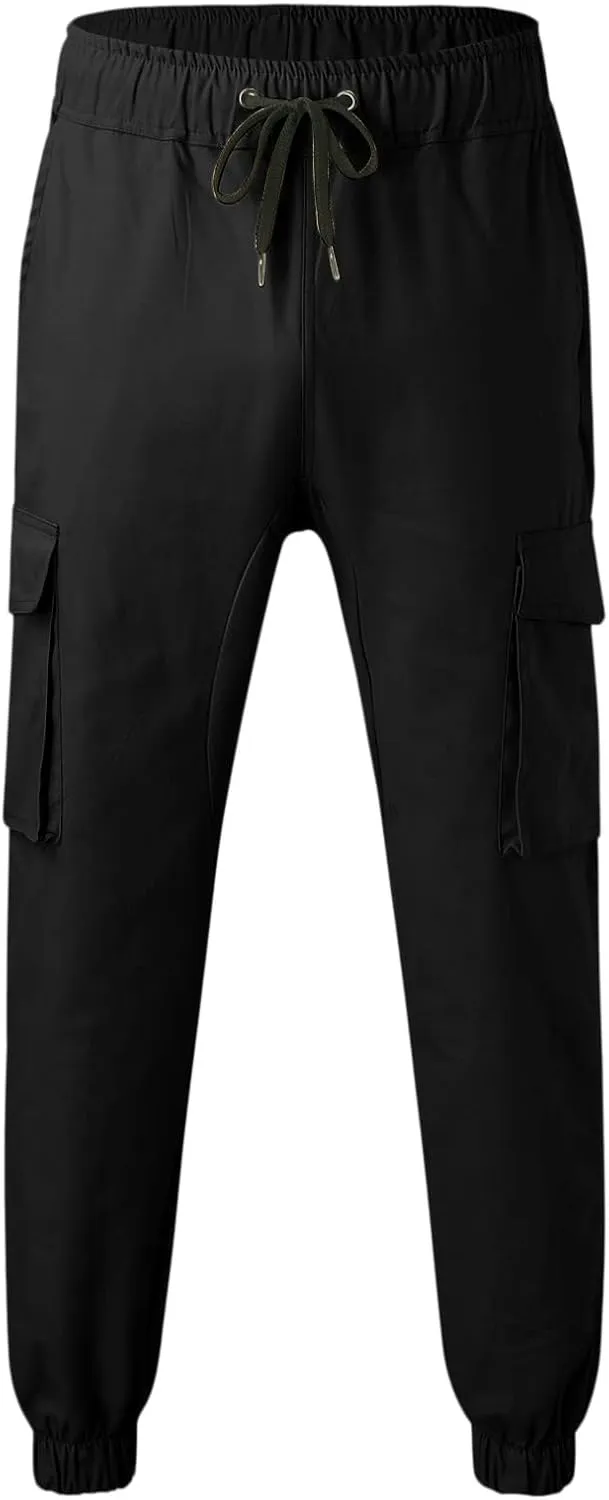 MIDOO Mens Cargo Pant Slim Fit Casual Lightweight Jogger Loose Sweatpants Stretch Work Fishing Travel Outdoor Pant Overalls