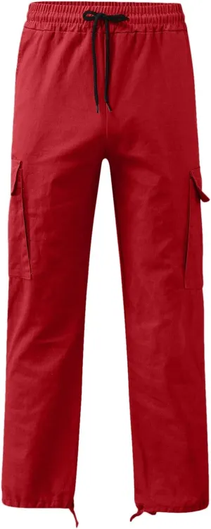 sdbrld Cargo Pants For Men Mens Trendy Relaxed Fit Beach Pants Streetwear Baggy Trousers Cargo Pants with Zipper Pockets