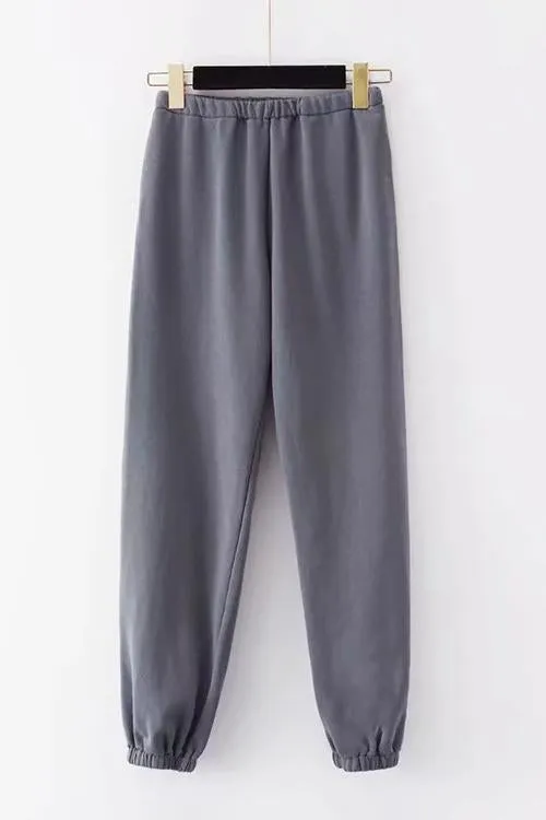 Solid Elastic Joggers