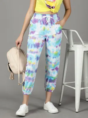 Women Multi Tie-Dyed Cotton Joggers