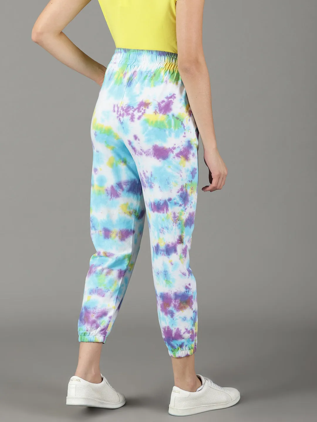 Women Multi Tie-Dyed Cotton Joggers